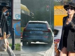 Ubrana w szorty Justyna Steczkowska pognała po bagietki, zostawiając furę za ponad 300 TYSIĘCY ZŁOTYCH na środku ulicy (ZDJĘCIA)