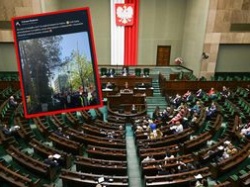 Kolejki przed Sejmem. 