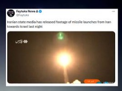 Nagranie ataku Iranu na Izrael trafiło do sieci. Pokazuje kluczowy moment [WIDEO]
