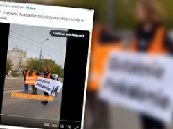 Aktywiści z Ostatniego Pokolenia zablokowali warszawskie mosty. Położyli się na jezdni