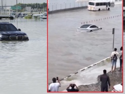 Armagedon w Dubaju. Luksusowe auta pod wodą [WIDEO]