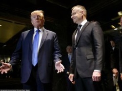 Donald Trump spotkał się z Andrzejem Dudą. 