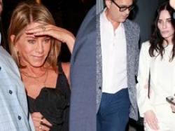 Speszone Jennifer Aniston i Courteney Cox wychodzą z luksusowej restauracji po wspólnej kolacji (ZDJĘCIA)