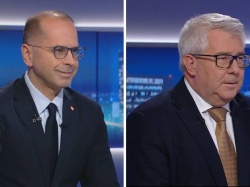 Michał Szczerba i Ryszard Czarnecki w programie 