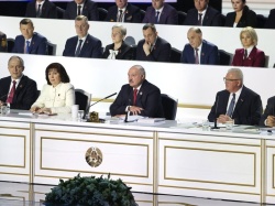 Łukaszenka przemawiał po raz pierwszy w takim formacie. Padły oskarżenia pod adresem Polski