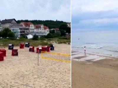 Niemieckie plaże jak wymarłe. Po przekroczeniu granicy Polski nie poznacie Bałtyku