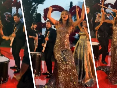Lewandowska ruszyła do tańca z przystojnym bębniarzem. Co za sceny na urodzinach miliardera!