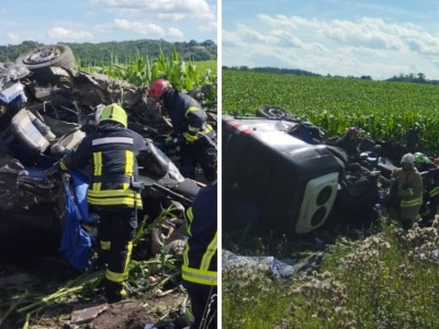 Ukraina. Cysterna zderzyła się z minibusem. Zginęło 14 osób, w tym 6-letnie dziecko