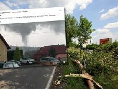 Trąba powietrzna i chmura stopowa nad Małopolską. Jest nagranie