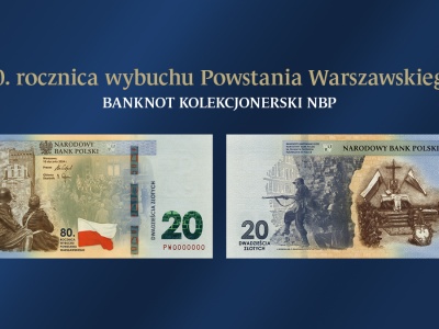 NBP upamiętnia 80. rocznicę wybuchu Powstania Warszawskiego emisją banknotu kolekcjonerskiego