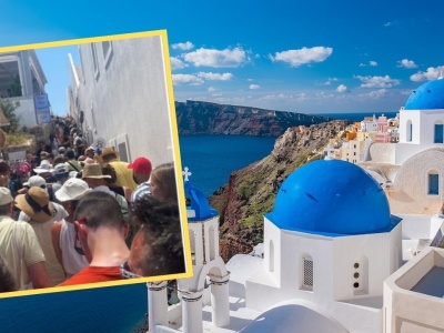 Są takie tłumy, że trudno się poruszać. Skandal na Santorini. Mówią o lockdownie