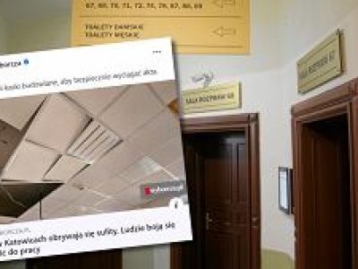 Spadające sufity w krakowskim sądzie sieją postrach. 