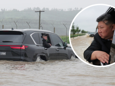 Powódź w Korei Północnej. Kim Dzong Un ruszył w teren