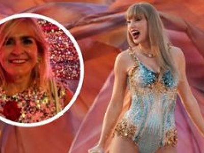 Odstrojona w cekiny Monika Olejnik wywijała na koncercie Taylor Swift. Fanka: 