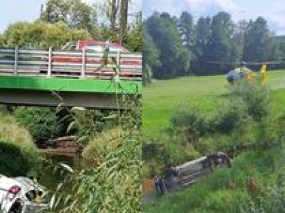 Auto wjechało do rzeki. Ranne dziecko