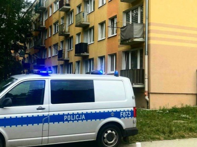 Czterolatka weszła na parapet w bloku. Sąsiad wezwał służby