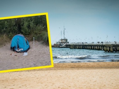 Przecierali oczy ze zdumienia. Nie przewidzieli, kto wyjdzie z namiotu porzuconego na plaży w Sopocie