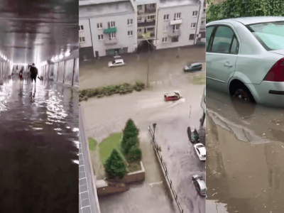 Nie kursują tramwaje, auta pod wodą, przechodnie brodzą w wodzie. Katastrofalne skutki ulewy