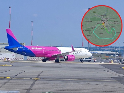 Awaryjne lądowanie samolotu Wizz Air na Okęciu. 12 karetek na miejscu