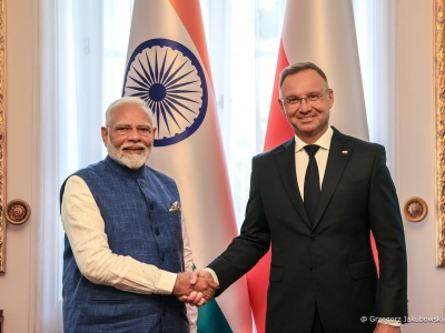 Warszawa. Andrzej Duda i Donald Tusk spotkali się z premierem Indii Narendrą Modim