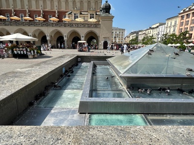 Kraków – najpiękniejsze miasto na świecie: Niedziałająca fontanna na Rynku w gołębich odchodach (ZDJĘCIA)