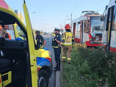 Zderzenie tramwajów w polskim mieście. Jest wielu poszkodowanych