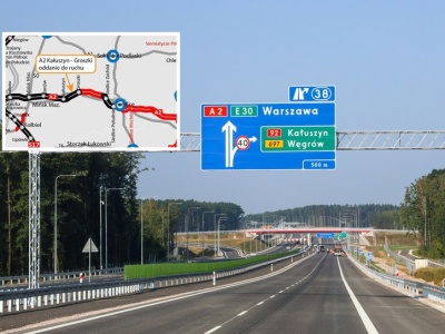 Od dziś autostrada A2 jest dłuższa. Kierowcy zyskali kolejne 12 kilometrów