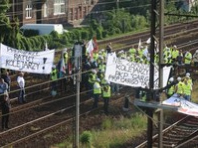 ​Związkowcy zablokowali tory. Protestują przeciw zwolnieniom w PKP Cargo