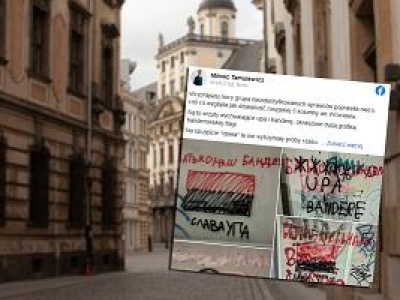 Rosyjscy dywersanci we Wrocławiu? Banderowskie hasła na budynkach. Policja ujawnia nagrania