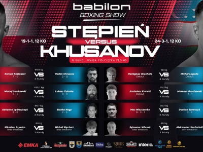 Karta walk Babilon Boxing Show w Chojnicach: Stępień vs Khusanov