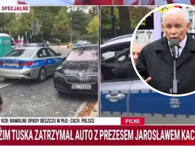 Policja zatrzymała samochód Jarosława Kaczyńskiego. Zaskakujący powód