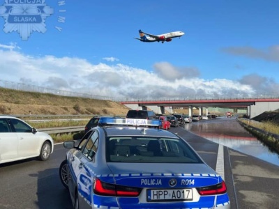 Autostrada A1 pod wodą. Zalany odcinek pomiędzy Pyrzowicami a Bytomiem