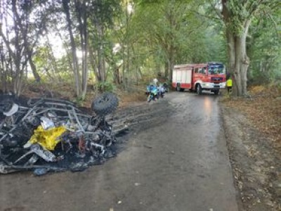 Koszmarny wypadek. Buggy spłonął razem z kierującym