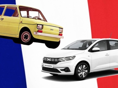 Najtańszy samochód we Francji 40 lat temu oraz dzisiaj: porównanie Fiat 126p i Dacia Sandero