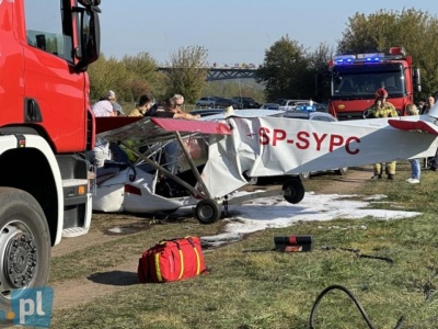 Samolot spadł prosto na samochody. Dramatyczne sceny w polskim mieście