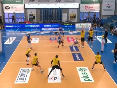 Bloki w meczu PGE GiEK Skra Bełchatów – Cuprum Stilon Gorzów. WIDEO