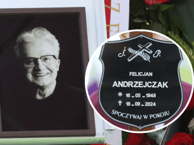 Kroczyła zaraz za trumną Andrzejczaka. Trzymała czerwone róże. Łzy lały się po policzkach