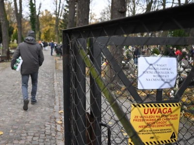 IMGW wydał ostrzeżenia I i II stopnia. Pogoda nie sprzyja wizytom na cmentarzach