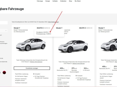 Tesla daje 6 000 euro rabatu na nowe auta z Inventory w NIEMCZECH. Podemonstracyjne z rabatem do 11 680 euro