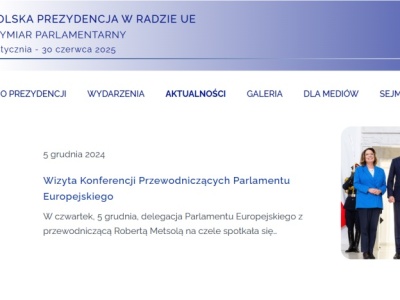 Strona internetowa z „newsem” z 5 grudnia ub. r. i Flickr dominują w obsłudze medialnej prezydencji Polski w UE