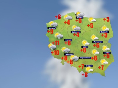 W niedzielę o poranku od -8 stopni w Zamościu do +3 stopni na zachodzie kraju [POGODA]