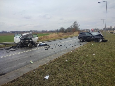 Wypadek na obwodnicy Leśnicy. Lądował śmigłowiec LPR.