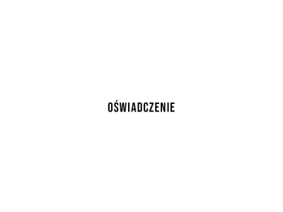 Oświadczenie