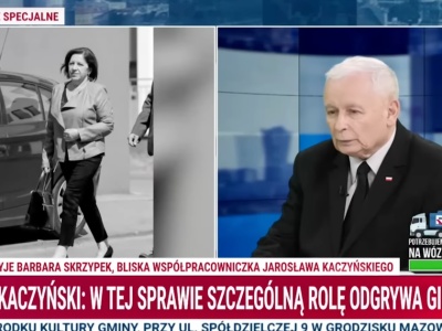 Jarosław Kaczyński żegna Barbarę Skrzypek w TV Republika. 