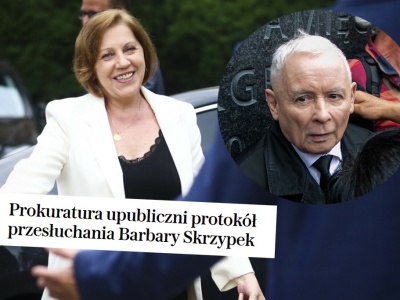 Prokuratura zapowiada, że protokół z przesłuchania Barbary Skrzypek zostanie opublikowany