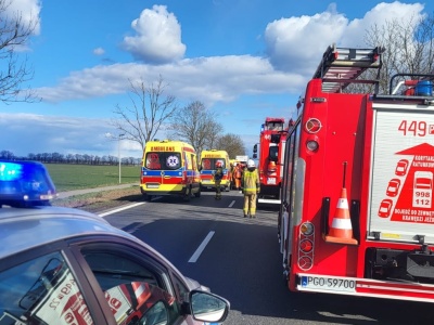 Zderzenie dwóch aut dostawczych na DK32 – WIELKOPOLSKA