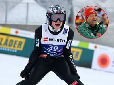 Werner Schuster staje w obronie Norwegów. 