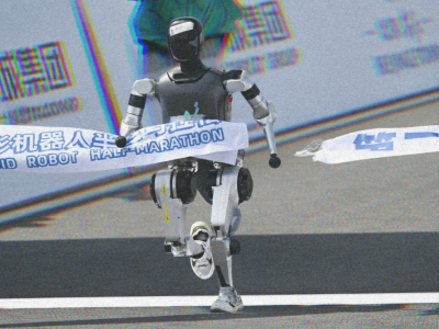 Ludzie ścigali się w półmaratonie z… humanoidami. Robotom odpadały głowy i wbiegały w ścianę