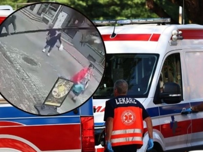 ​Szokujący wypadek w Nowym Targu. Latarnia runęła na kobietę