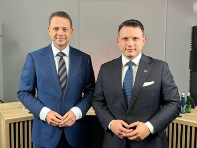 Trzaskowski u Mentzena: przeciwko nowym podatkom, za likwidacją TVP Info